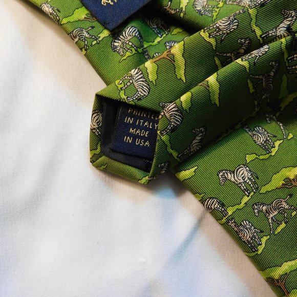 Brooks Brothers Makers Silk Zebra Print Tie - Picture 5 of 7